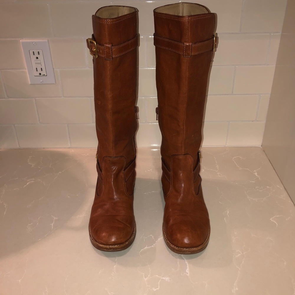 Coach leather boots